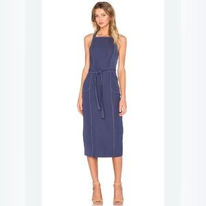 C/meo collective MIDI DRESS TALK THAT in Indigo sz XS